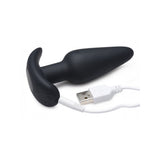 Bang! 21X Vibrating Silicone Butt Plug W/ Remote Control Black