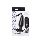 Bang! 21X Vibrating Silicone Butt Plug W/ Remote Control Black