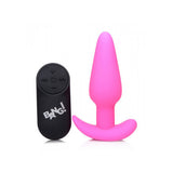 Bang! 21X Vibrating Silicone Butt Plug W/ Remote Control Pink