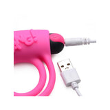 Bang! Silicone Cock Ring & Bullet W/ Remote Control Pink