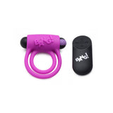 Bang! Silicone Cock Ring & Bullet W/ Remote Control Purple