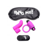 Bang! Couple's Love Ring, Finger Vibe, Bullet, & Blindfold Kit Purple
