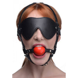 Strict Blindfold Harness W/ Ball Gag
