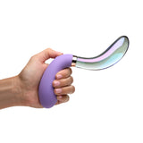 Prisms Vibra-Glass 10X Pari Dual Ended Wavy Silicone/Glass Vibrator