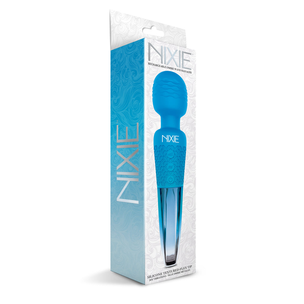 Nixie Rechargeable Wand Massager Blue Ombre