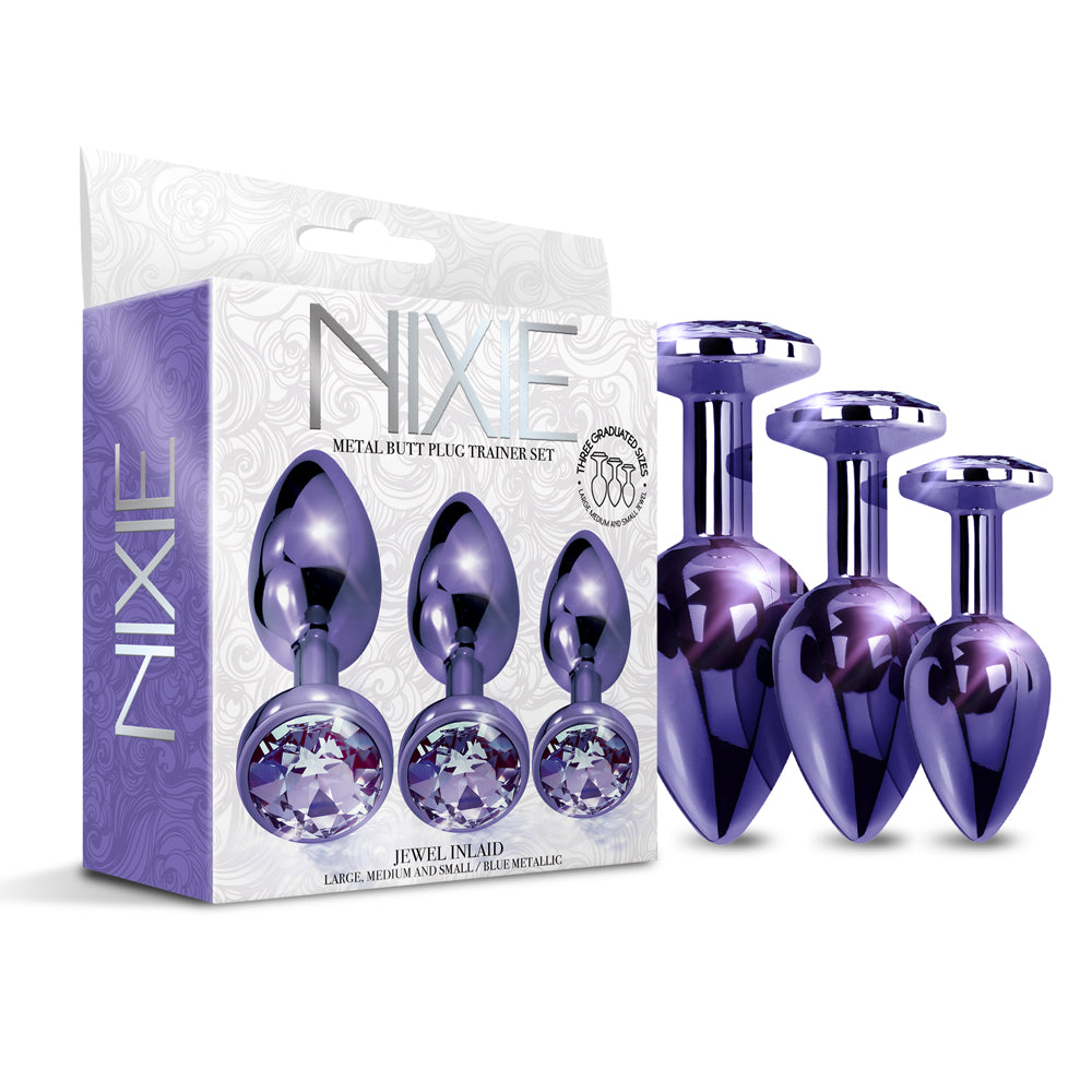 Nixie Metal Butt Plug Trainer Set Purple Metallic