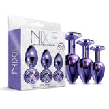Nixie Metal Butt Plug Trainer Set Purple Metallic