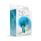 Nixie Metal Butt Plug With Ombre Tail Blue Metallic