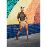 Claduia Large Diamond Red Fishnet Size B
