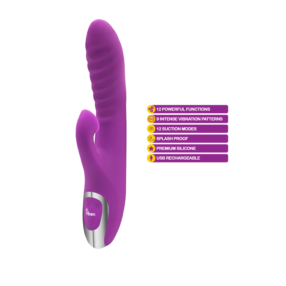 Viben Frenzy Clitorial Suction Rabbit Berry