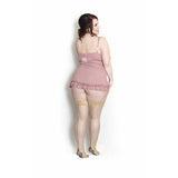 Ruby Nude With Black Back Seam Cuban Heel Size C
