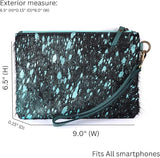 Mesa Luna Metallic Cowhide Handcrafted Large Wristlet