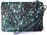 Mesa Luna Metallic Cowhide Handcrafted Large Wristlet