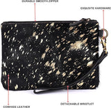Mesa Luna Metallic Cowhide Handcrafted Large Wristlet