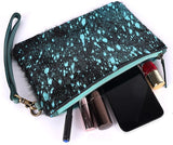Mesa Luna Metallic Cowhide Handcrafted Large Wristlet