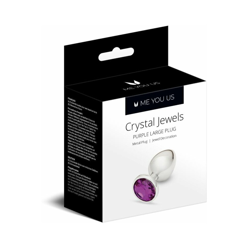 Me You Us Crystal Jewels Metal Plug Purple Large