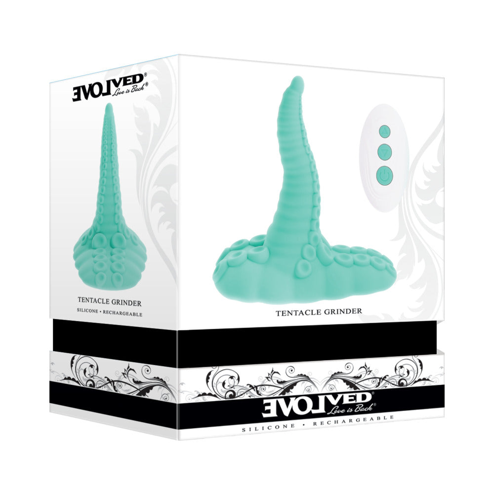 Evolved Tentacle Grinder Rechargeable Vibrating Grinding Silicone Teal