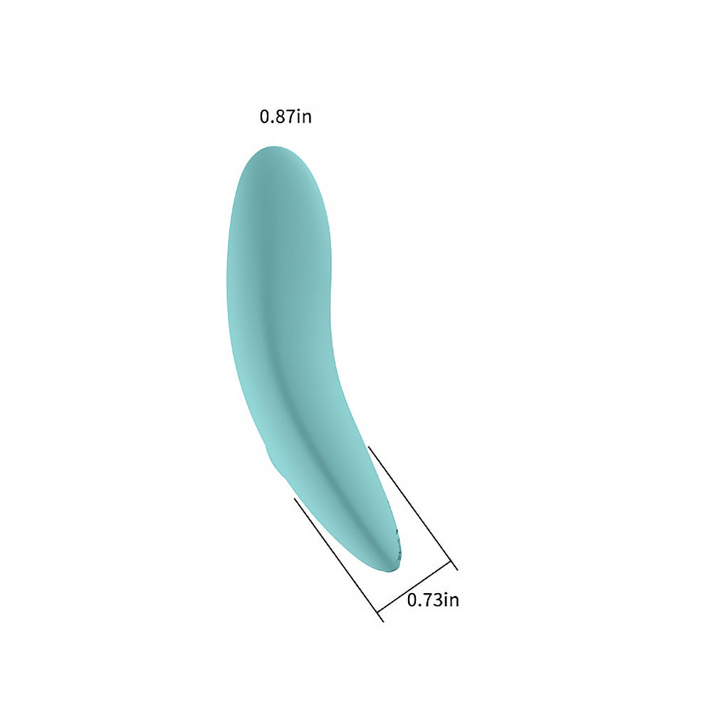 Spectrum Essentials Rechargeable Silicone Compact External Vibrator Blue