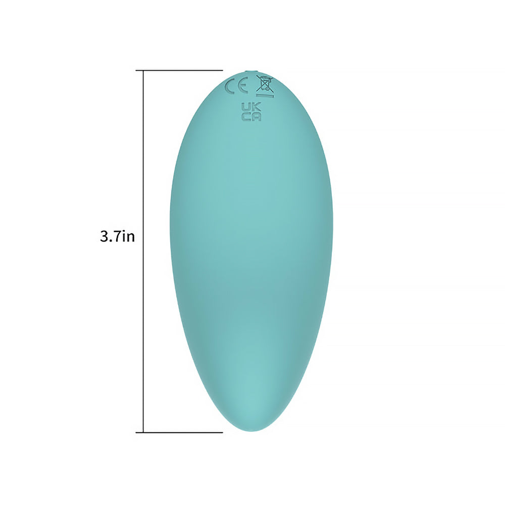 Spectrum Essentials Rechargeable Silicone Compact External Vibrator Blue