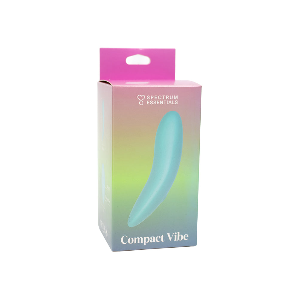 Spectrum Essentials Rechargeable Silicone Compact External Vibrator Blue