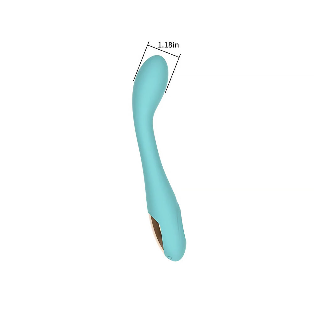 Spectrum Essentials Rechargeable Silicone G-Spot Vibrator Blue