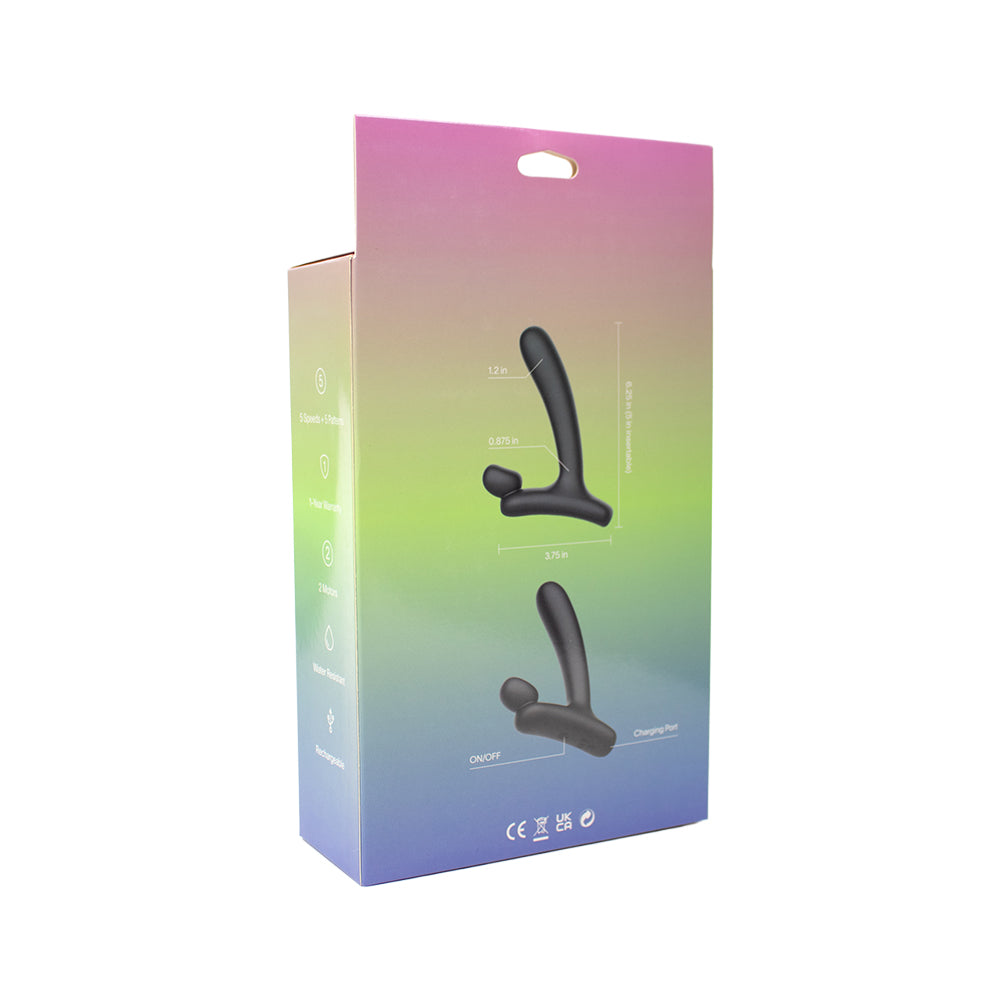 Spectrum Essentials Sweet Spot Dual Motor Rechargeable Silicone Slim Anal Vibe