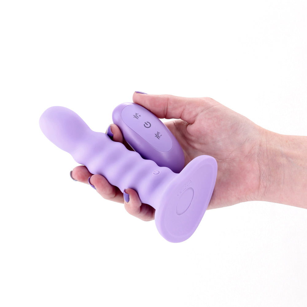 Colours Ribbed Vibrating 5in Purple