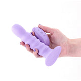 Colours Ribbed Vibrating 6in Purple