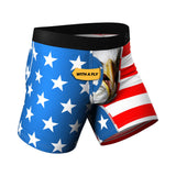 Shinesty The Mascot American Flag Ball Hammock Pouch Underwear with Fly 3XL