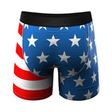 Shinesty The Mascot American Flag Ball Hammock Pouch Underwear with Fly 3XL