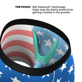 Shinesty The Mascot American Flag Ball Hammock Pouch Underwear with Fly 3XL