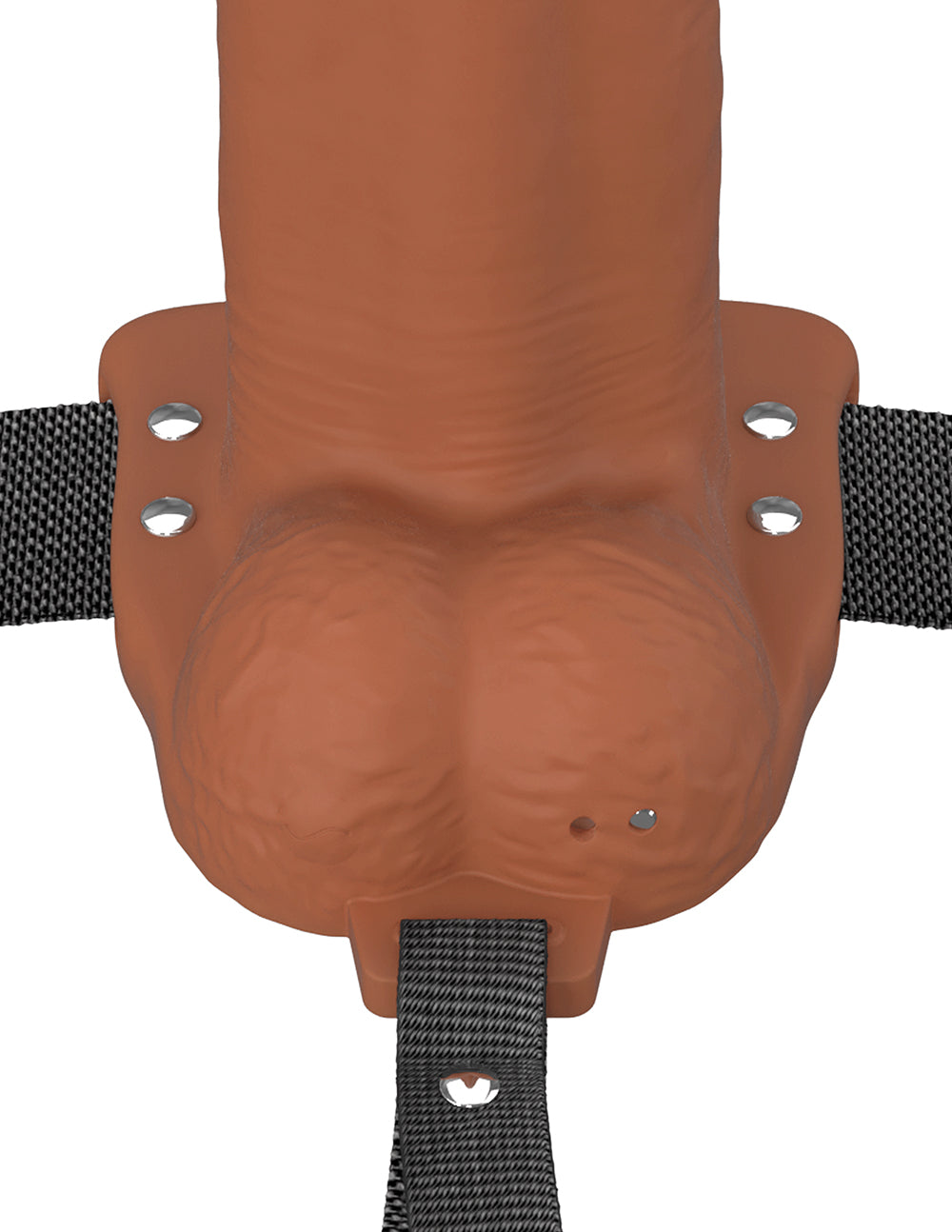 Fantasy X-Tensions Elite Vibrating Hollow Silicone Strap-On 6 in. Brown