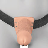 Fantasy X-Tensions Elite Vibrating Hollow Silicone Strap-On 7 in. Light