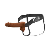 Fantasy X-Tensions Elite Vibrating Hollow Silicone Strap-On 7 in. Brown