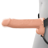 Fantasy X-Tensions Elite Vibrating Hollow Silicone Strap-On 8 in. Light