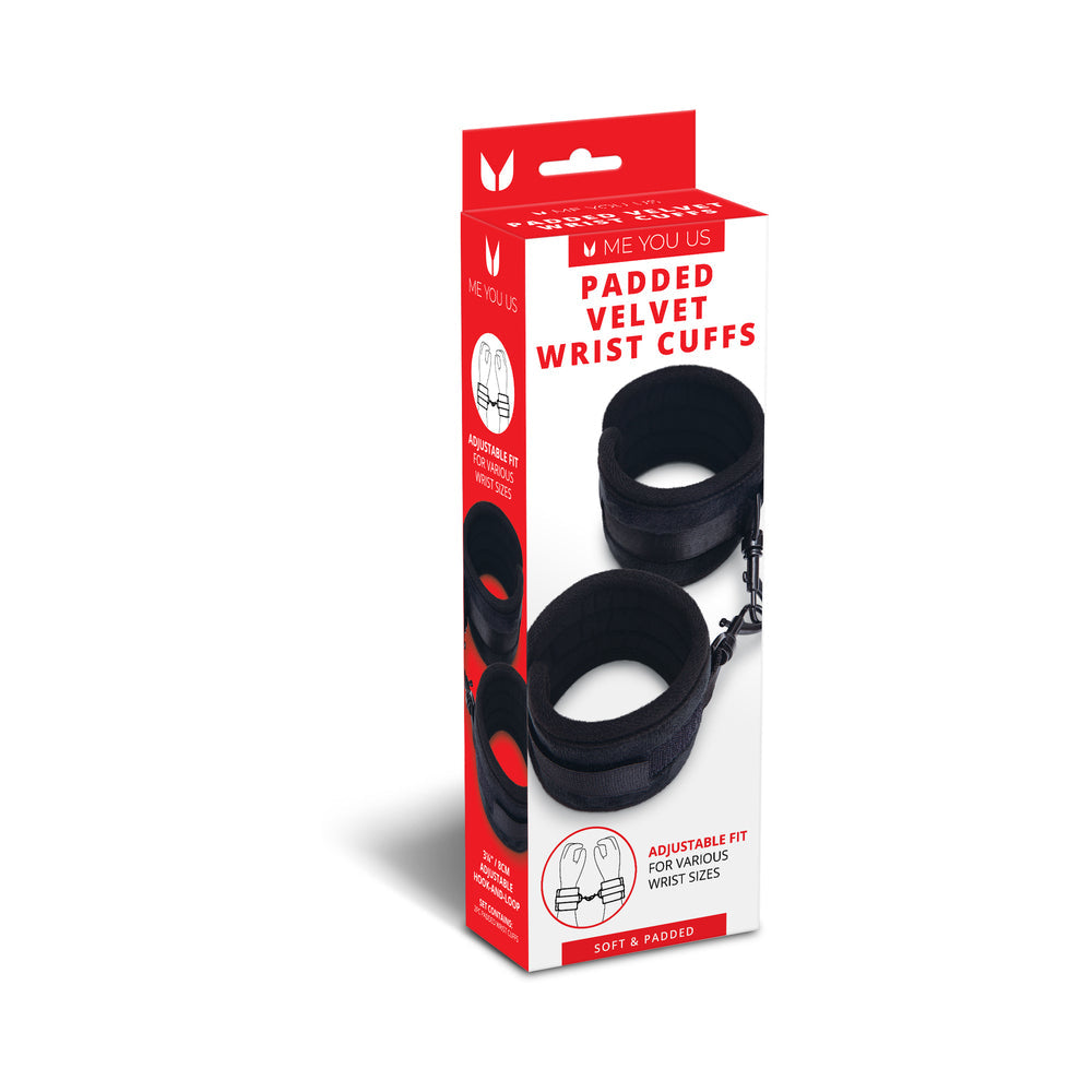 Me You Us Padded Velvet Wrist Cuffs