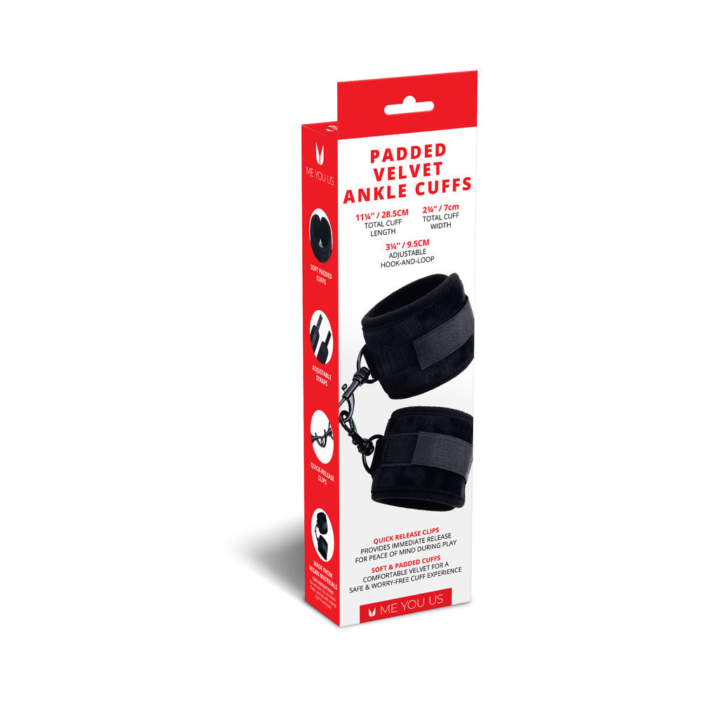 Me You Us Padded Velvet Ankle Cuffs