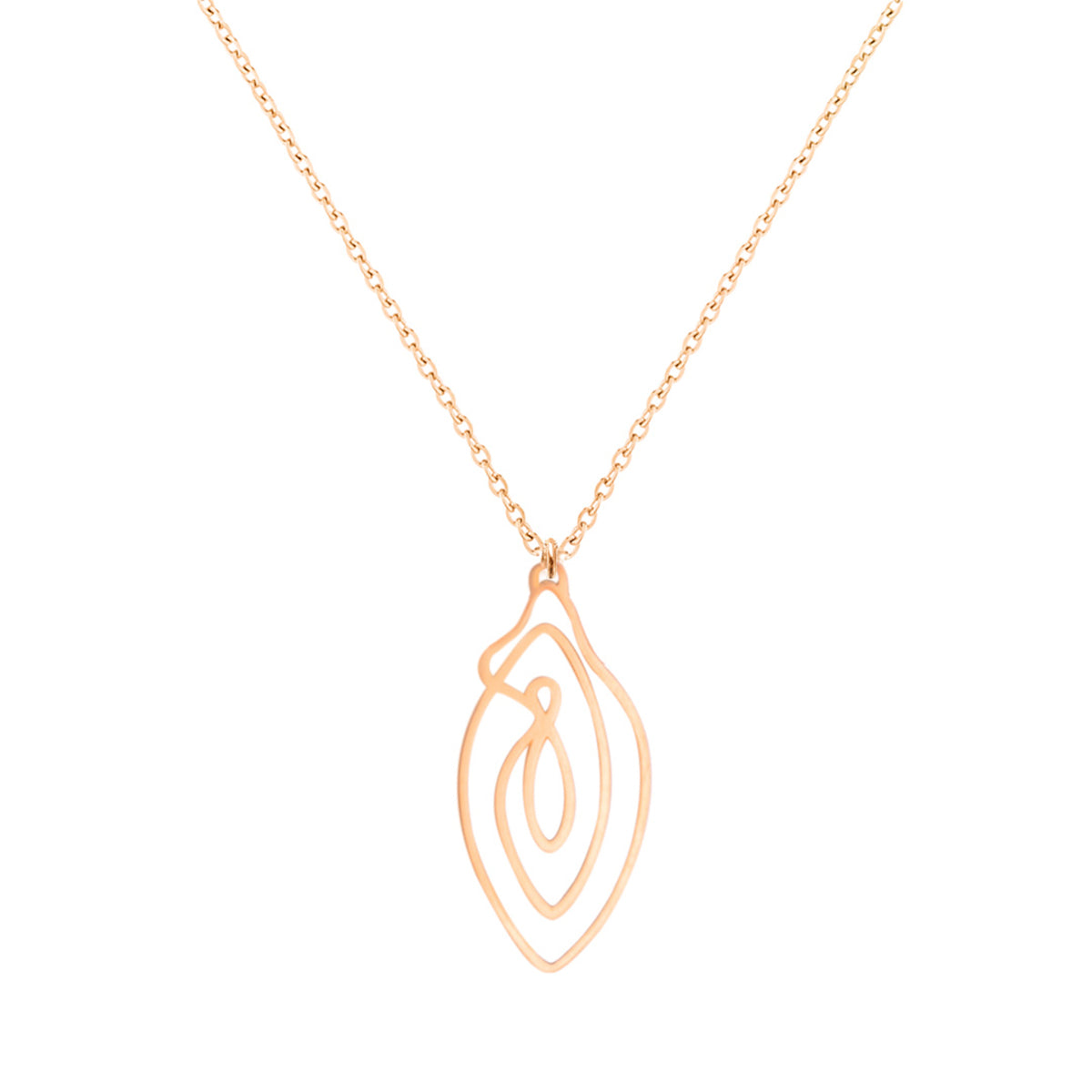 Biird Vulvii Vulva Necklace Rose Gold