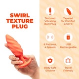 b-Vibe Swirl Texture Plug Orange