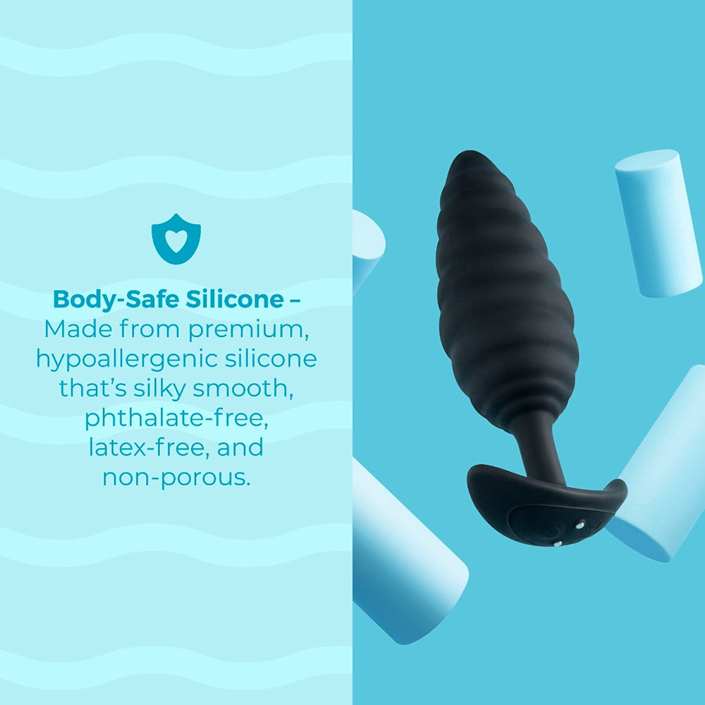b-Vibe Twist Texture Plug Black