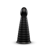b-Vibe Cone 10 in. Tapered & Ribbed Dildo with Suction Cup