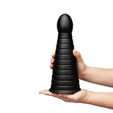 b-Vibe Cone 10 in. Tapered & Ribbed Dildo with Suction Cup