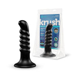 b-Vibe Krush 9.5 in. Curved & Ribbed Dildo with Suction Cup