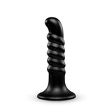 b-Vibe Krush 9.5 in. Curved & Ribbed Dildo with Suction Cup