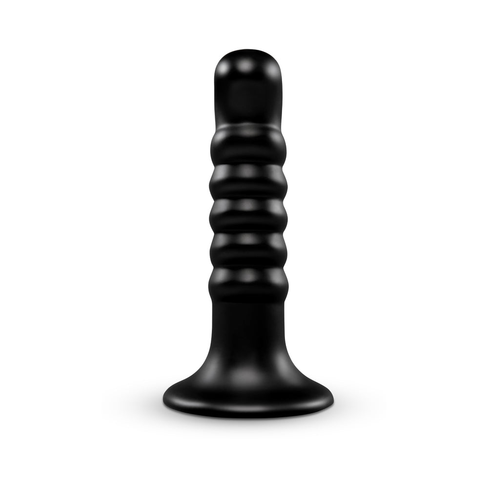 b-Vibe Krush 9.5 in. Curved & Ribbed Dildo with Suction Cup