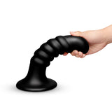 b-Vibe Krush 9.5 in. Curved & Ribbed Dildo with Suction Cup