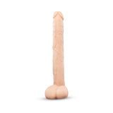 b-Vibe Bone 17 in. Deep-Insert Dildo with Realistic Balls and Suction Cup