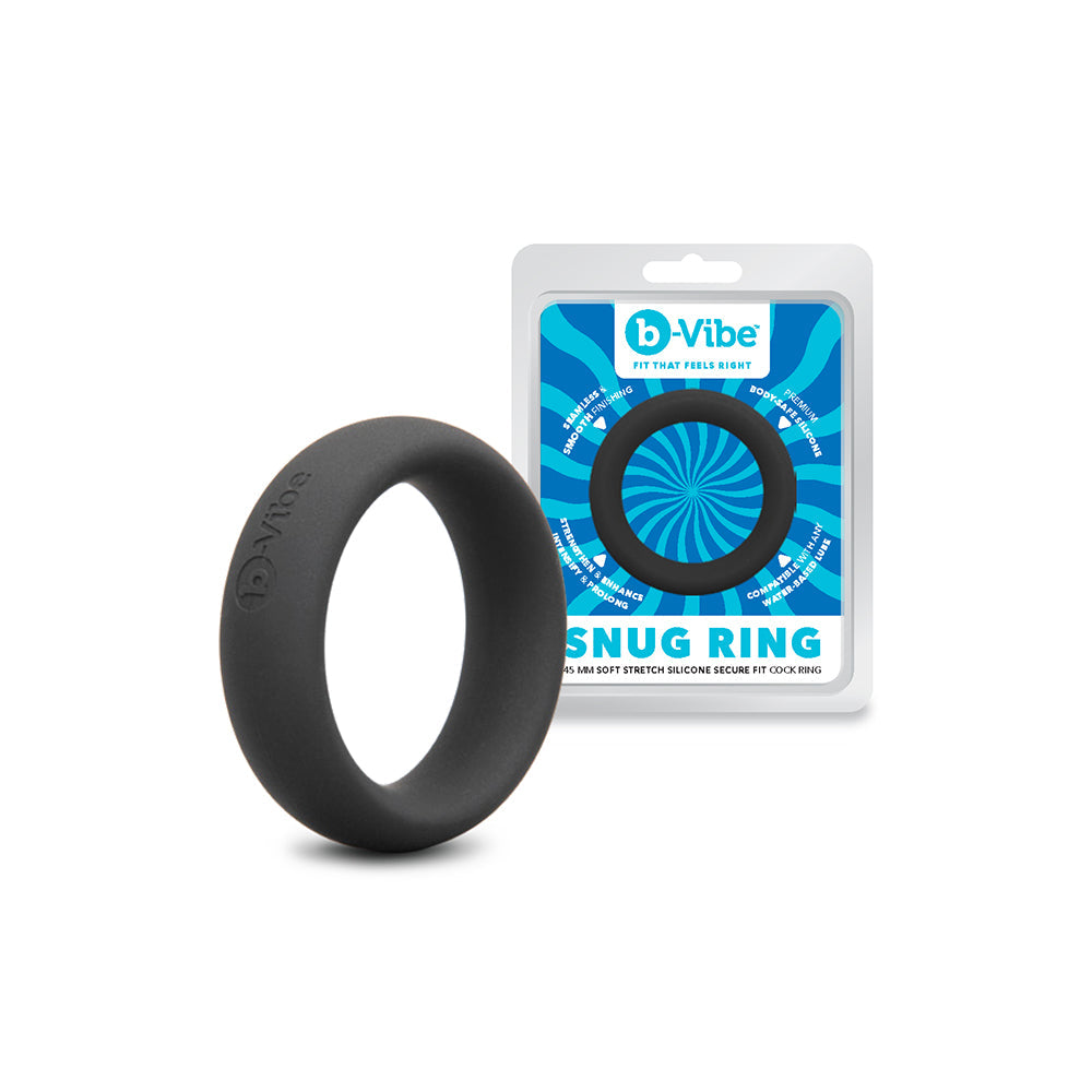 b-Vibe Snug Ring 45mm Snug Fit Silicone C-Ring Black