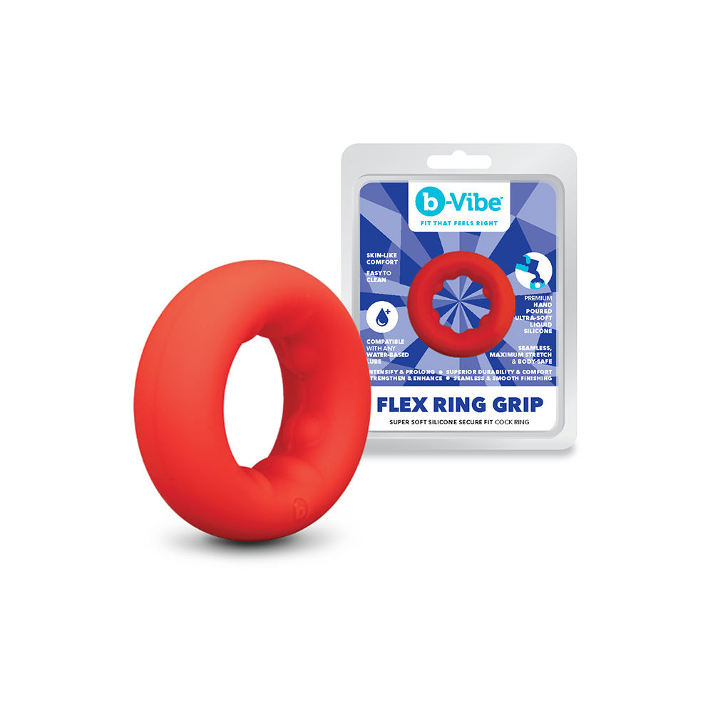 b-Vibe Flex Ring Grip Ultra Soft Silicone C-Ring Red