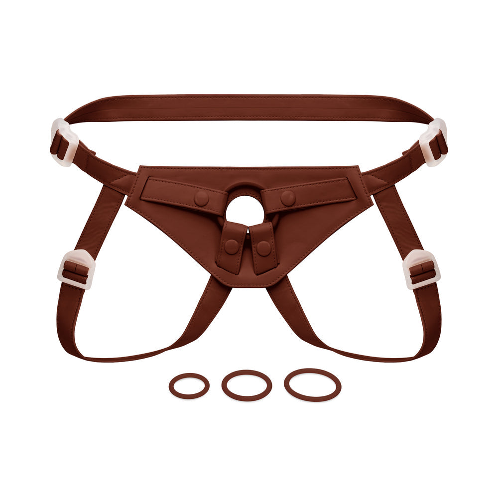 Together Tones NudeFit FlexCurv Strap-On Harness Dark